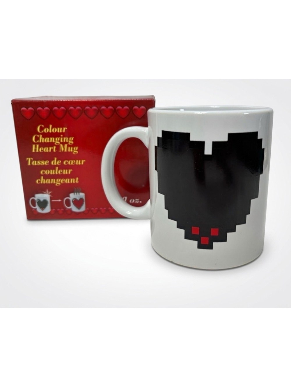 Heart Heat Sensitive Color Changing Mug Ceramic Funny Gift Cute Color Change Cup